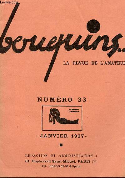 BOUQUINS, LA REVUE DE L'AMATEUR - NUMERO 33 -