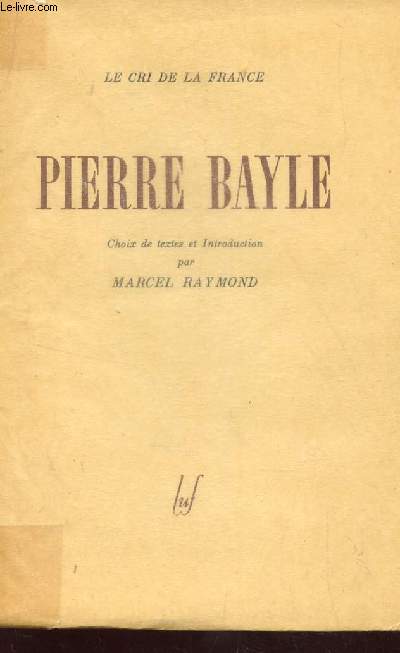 PIERRE BAYLE / COLLECTION 