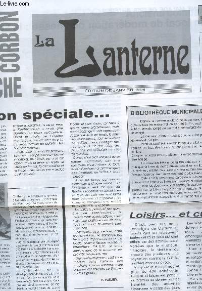 LA LANTERNE - JANVIER 1996 / EDITION SPECIALE...