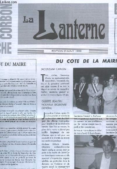 LA LANTERNE - EDITION D'aout 1999 / DU COTE DE LA MAIRIE - lE TERMITE DE sAINTONGE TC...