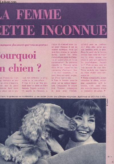 LA FEMME CETTE INCONNUE / SUPPLEMENT N18 / POURQUOI UN CHIEN?.