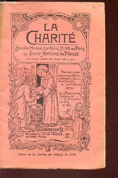 LA CHARITE - 37e ANNEE - N7 - NOVEMBRE 1934 / Evangile slon St Matthieu - In Memoriam - Novembre - la tempte apaise - Le sens catholique -etc...