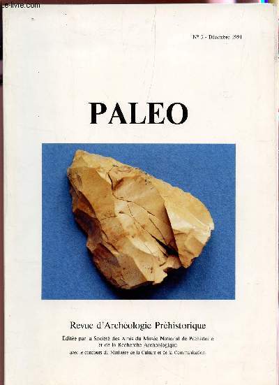 PALEO - N3 - DECEMBRE 1991 (REVUE ARCHEOLOGIQUE PREHISTORIQUE).. + 