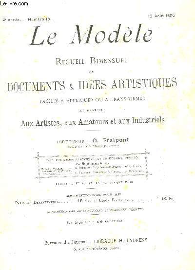 LE MODELE - 2e ANNEE - N16 - 15 aout 1895 / Dans les Haubans - Anthemis et applications dcoratives - Expressions de la figure - Litanies de la Vierge / COMPLET.