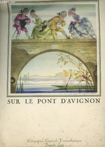 SUR LE POT D'AVIGNON - Accompagn du Menu (Djeuner) du Ardidi 13 juillet 1954.