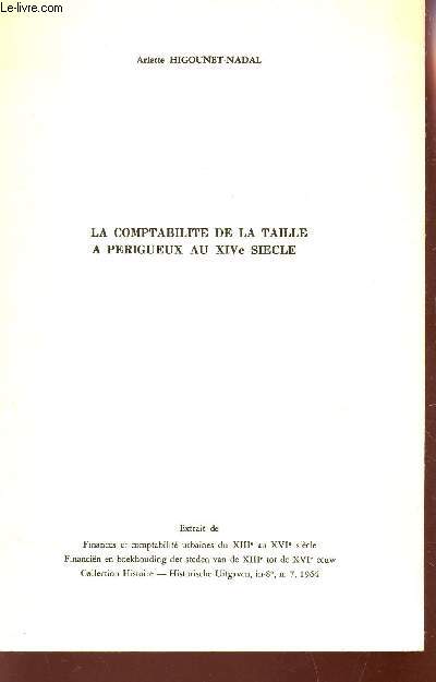 LA COMPTABIITE DE LA TAILLE A PERIGUEUX AU XIVe SIECLE - EXTRAIT.