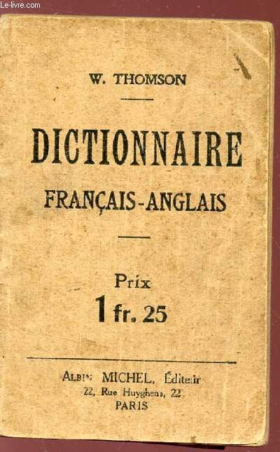 DICTIONNAIRE FRANCAIS ANGLAIS