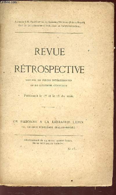 REVUE RETROSPECTIVE - N12 / Pourquoi le marechal de MAc-Mahon marcha sur Sedan.