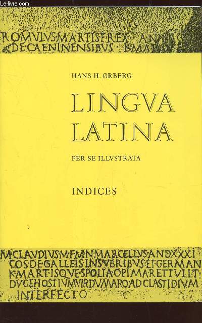 LINGUA LATINA PER SE ILLUSTRATA - INDICES.