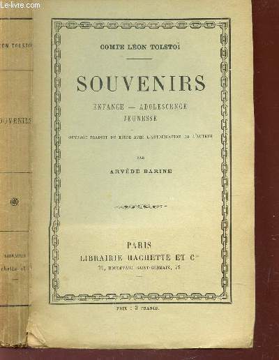 SOUVENIRS / ENFANCE - ADOLESCENCE - JEUNESSE / 2e EDITION.