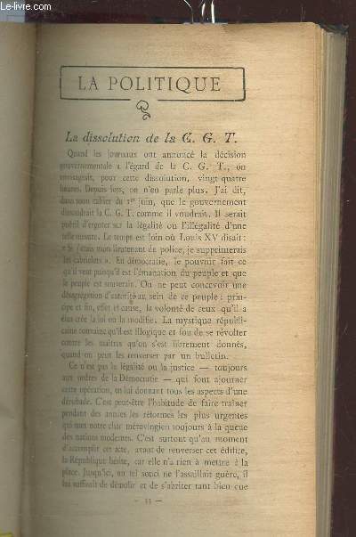 ESSAIS CRITIQUES / LA DISSOLUTION DE LA C.G.T. / Sous le clair regard d'Athen / La lgende de Saint Christophe / LorenzaccioMademoiselle Pascal / SOCRATEL'OEUVRE DES ATHLETESERUDILION.