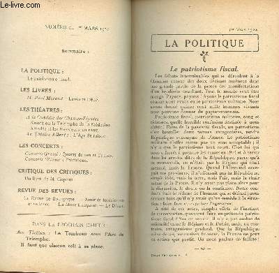 ESSAIS CRITIQUES - N53 - 1er mars / le patriotisme fiscal / Lewis et Irene (M. P. Morand) / Knock ou leTriomphe de la Medecine - Amde et les Messieurs en rang - L'age de raison / Un livre de M. Copeau etc....