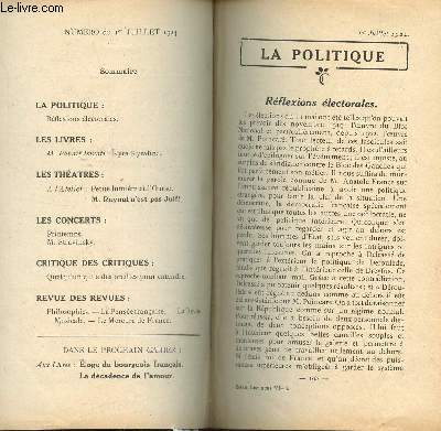 ESSAIS CRITIQUES - N56 - 1er juillet / refexions electorales / Kyra Kyralina / Petite lumire et l'Ourse / Printemps - M. Stravisky / Quelqu'un qui a des oreilles pour entendre etc...