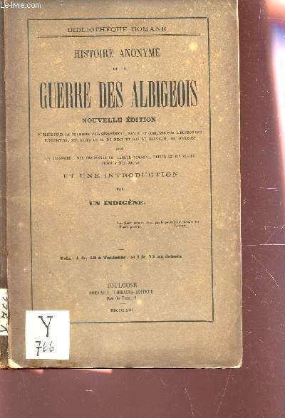 HISTOIRE ANONYME DE LA GUERRE DES ALBIGEOIS -