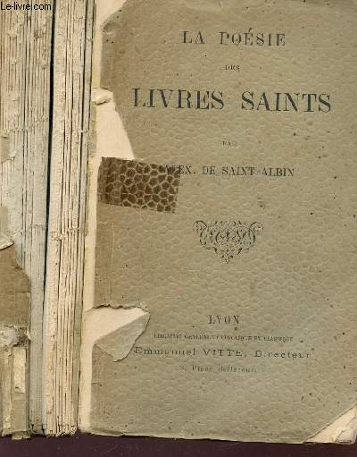 LA POESIE DES LIVRES SAINTS (ANCIEN TESTAMENT)