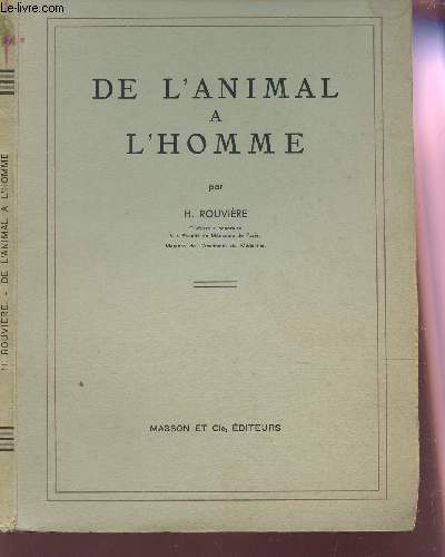 DE L'ANIMAL A L'HOMME