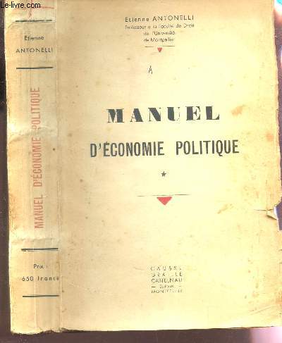 MANUEL D'ECONOMIE POLITIQUE.