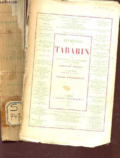 LES OEUVRES DE TABARIN - avec les adventures du Capitaine Rodomont - la Farce des bossus et autres pieces tabariniques / Nouvelle edition.