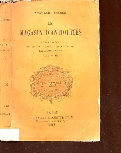 LE MAGASIN D'ANTIQUITES - TOME SECOND / ROMAN ANGLAIS.