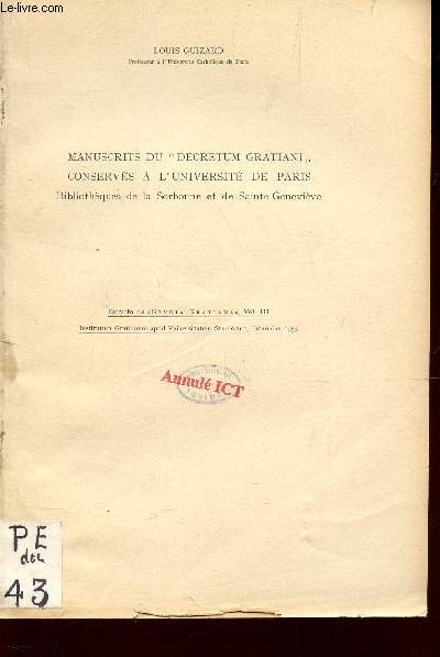 MANUSCRITS DU 