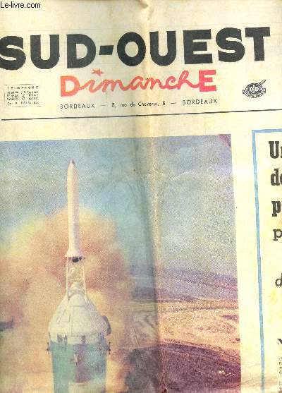 SUD OUEST DIMANCHE - N1044 - 27 JILLET 1969 / UN CARAVELLE DE 