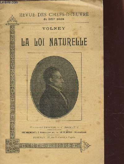 MAL LOI NATURELLE / COLELCTION REVUE DES CHEFS-D'OEUVRE DU XVIIIe SIECLE).