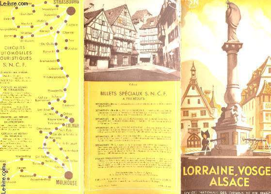 PLAQUETTE DEPLIANTE BICOLORE : LORRAINE, VOSGES ALSACE