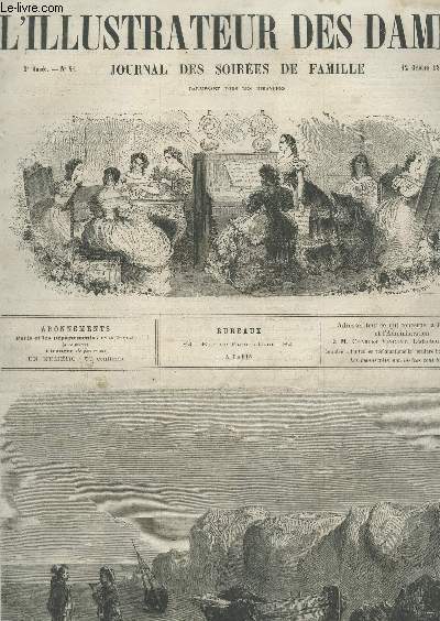 L'ILLUSTRATEUR DES DAMES - 2e Anne - N41 - 12 oct 1862 / Courrier de la mode / Vue d'Ostende / Boulogne sur mer et ses falaises / courte-pointe au tricot / Confession de Violette / etc...