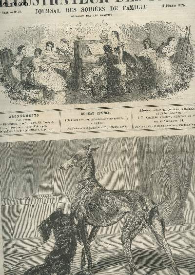 L'ILLUSTRATEUR DES DAMES - 2e Anne - N50 - 14 dc 1862 / Les deux amis / La crosse de Saint Guy / les deux coquetteries / La science apr les femmes / La colonne de pompe a Alexandrie / Bnitier etc...