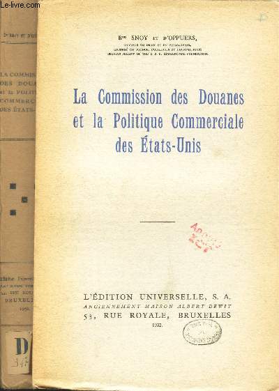 LA COMMISSION DES DOUANES ET LA POLITIQUE COMMERCIALE DES ETATS UNIS.