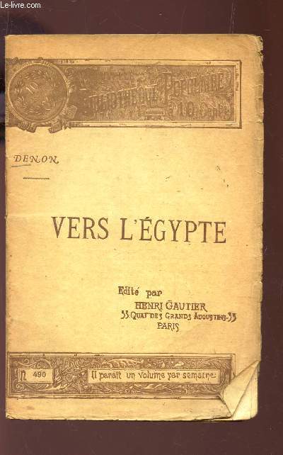 VERS L'EGYPTE / N490 dela bibliotheque populaire.