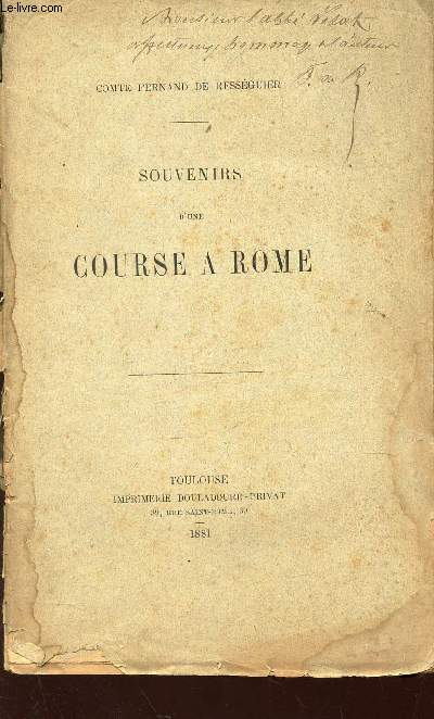 SOUVENIRS D'UNE COURSE A ROME