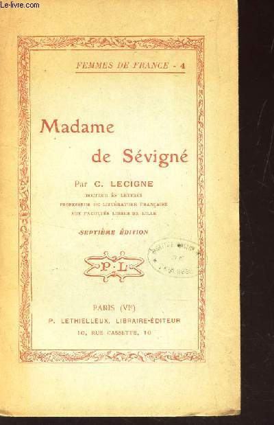 MADAME DE SEVIGNE / N4 DE LA COLLECTION 