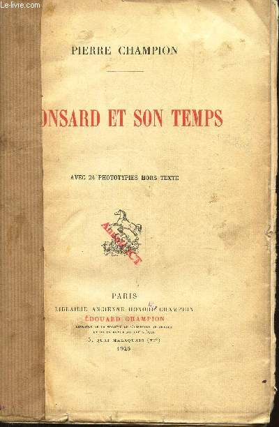 RONSARD ET SON TEMPS -