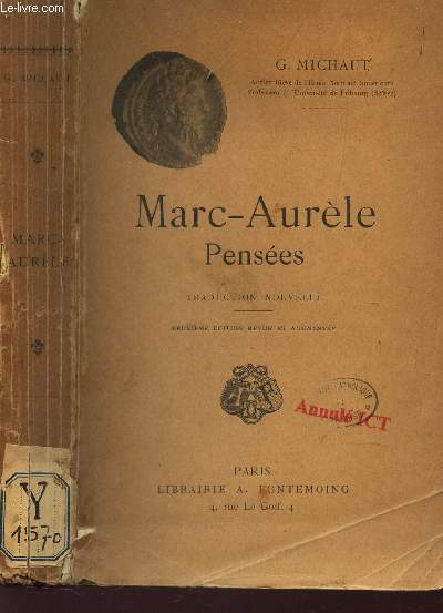 MARC-AURELE - PENSEES / TRADUCITON NOUVELLE / 2e EDITION.