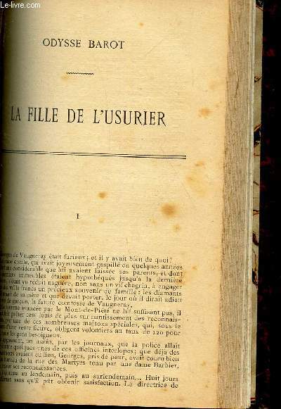 LA FILLE DE L'USURIER