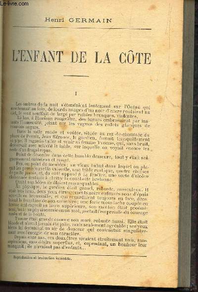 L'ENFANT DE LA COTE + CRUEL AMOUR