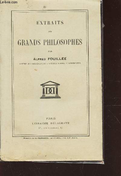 EXTRAITS DES GRANDS PHILOSOPHES /9e EDITION