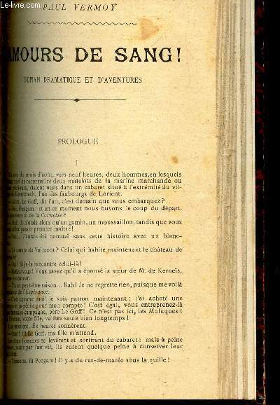 AMOURS DE SANG! - ROMAN DRAMATIQUE ET D'AVENTURES