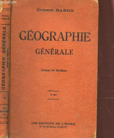 GEOGRAPHIE GENERALE - CLASSE DE SIXIEME - N286