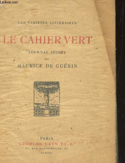 LE CAHIER VERT - JOURNAL INTIME -