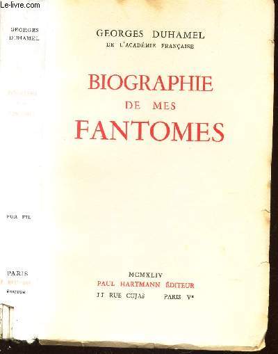 BIOGRAPHIE DE MES FANTOMES - 101-1906.