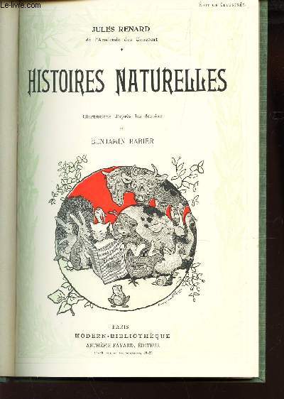 HISTOIRES NATURELLES / COLLECTION PARIS BIBLIOTHEQUE.