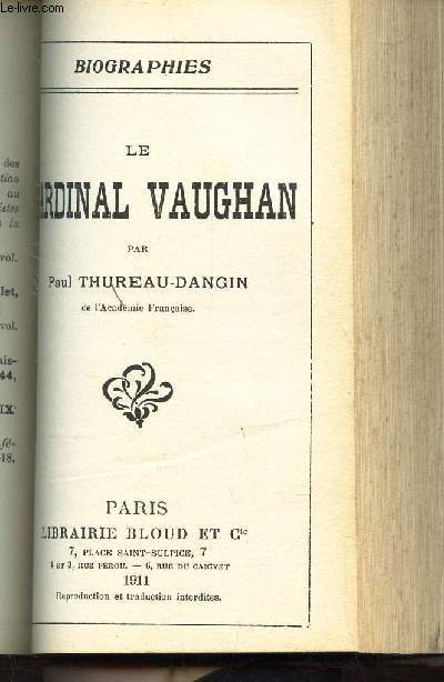 LE CARDINAL VAUGHAN / COLLECTION 