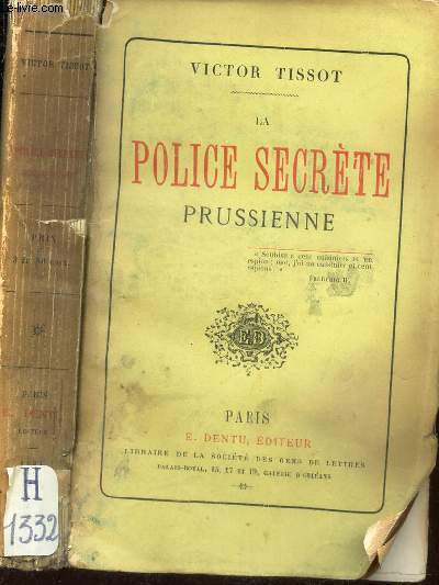 LA POLICE SECRETE PRUSSIENNE -