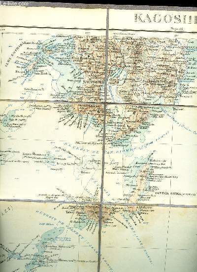 UNE CARTE ENTOILEE DEPLIANTE EN COULEURS DE KAGODHIMA - ASIE 1.000..000e - Flle 32 - 132 / ECHELLE 1: 1.000.000 / DE DIMENSION 74 Cm X 52 Cm ENVIRON.