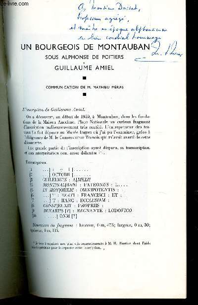 BULLETIN PHILOLOGIQUE ET HISTOIRE (JUSQU'A 1610) - ANNEE 1960 (VOLO. II) - EXTRAIT