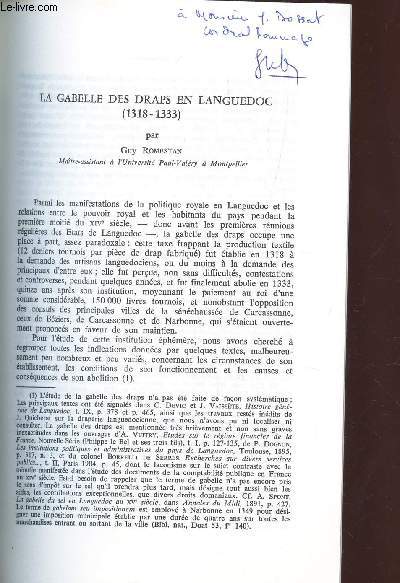 LA GABELLE DES DRAPS EN LAGNEDOC (1318-1333) / HOMMAGE A ANDRE DUPONT - ETUDES MEDIEVALES LANGUEDOCIENNES.