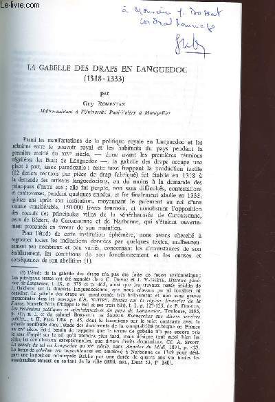 LA GABELLE DES DRAPS EN LAGNEDOC (1318-1333) / HOMMAGE A ANDRE DUPONT - ETUDES MEDIEVALES LANGUEDOCIENNES.