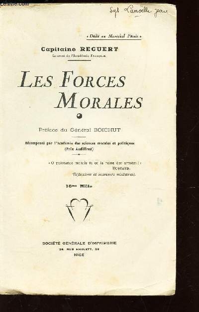 LES FORCES MORALES